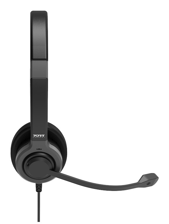 Pikkukuva 2 / 6: Port Designs 912001 kuulokkeet ja kuulokemikrofoni Langallinen Pääpanta Toimisto/puhelukeskus USB Type-C / USB Type-A Musta