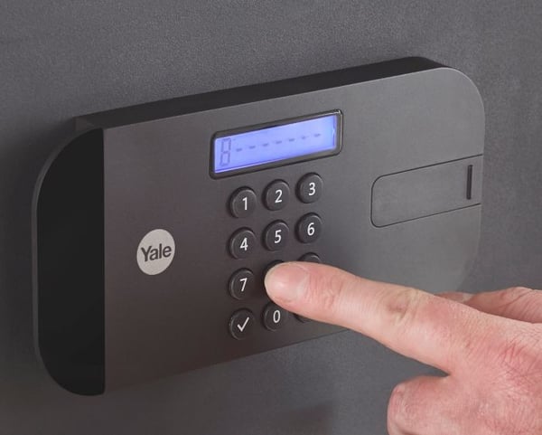 Miniatyrbillede 3 af 4: Yale YSEB/200/EB1 Pengeskab Fritstående pengeskab 9,6 L Stål Sort