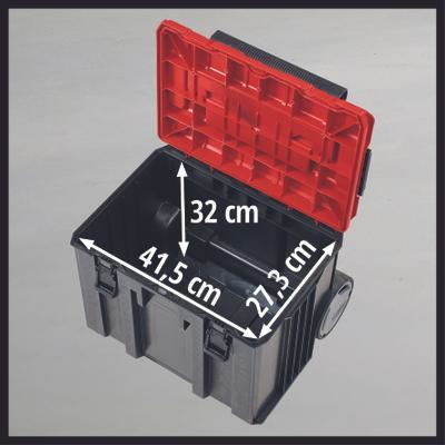 Miniatyrbillede 4 af 6: Einhell E-Case L Værktøjskasse Polypropylen Sort, Rød