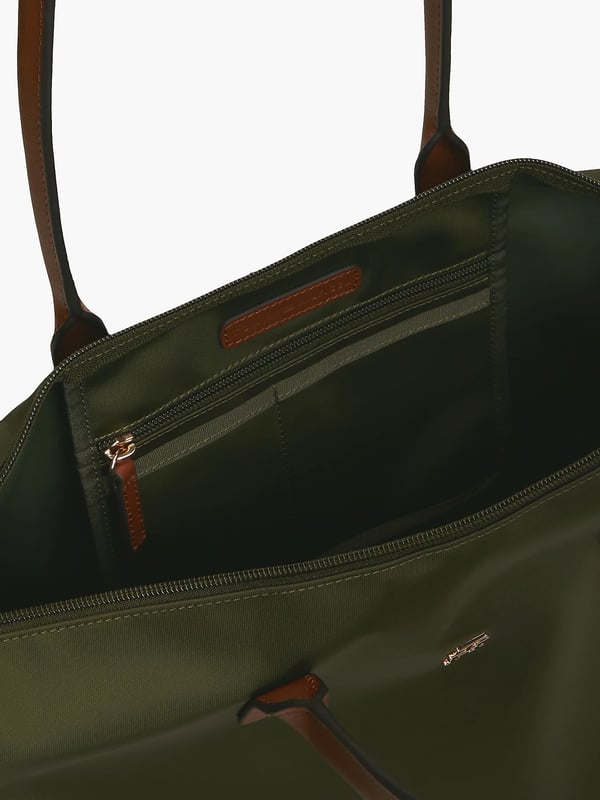 Tommy Hilfiger Popette Tote Bag Læder, Nylon Oliven Mulepose
