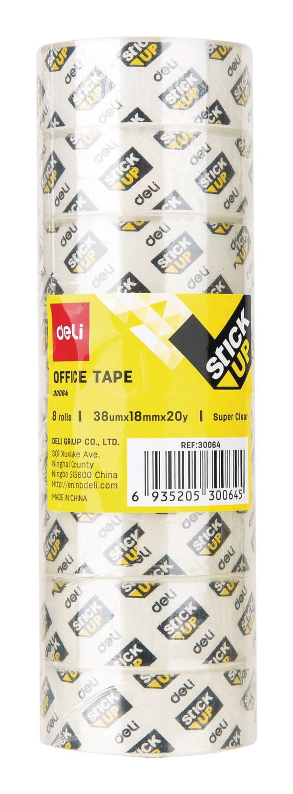 Deli D260304 paperitavarateippi 18 m Läpinäkyvä 8 kpl