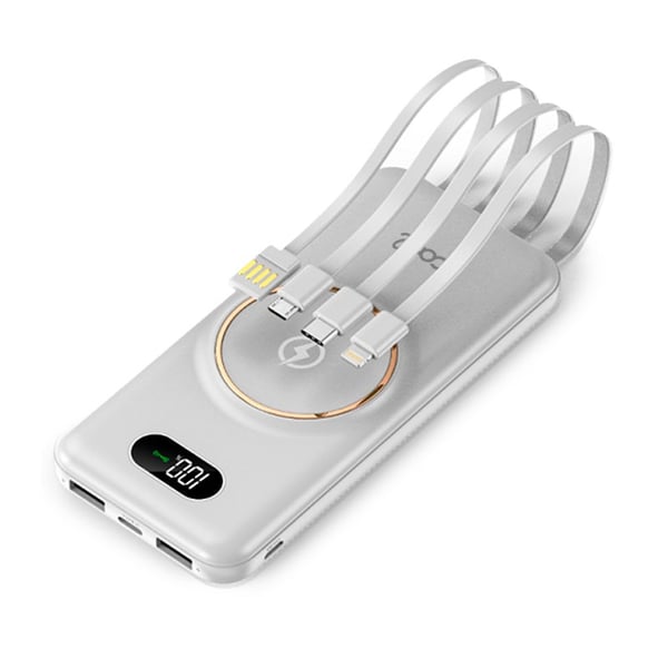 Miniatyrbillede 1 af 5: COOL Accesorios 8434847060750 powerbank Lithium polymer (LiPo) 10000 mAh Trådløs opladning Sølv