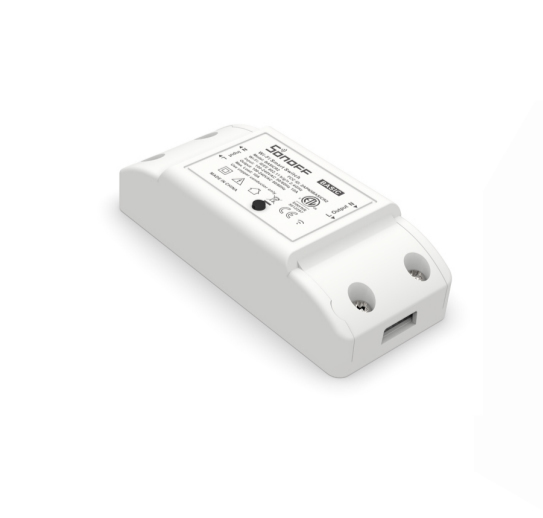 Miniatyrbillede 1 af 2: Sonoff BASICR2 smart home lysstyringsenhed Kabel & trådløs Hvid