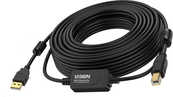 Vision USB-kabel - USB (M) till USB Typ B (M)