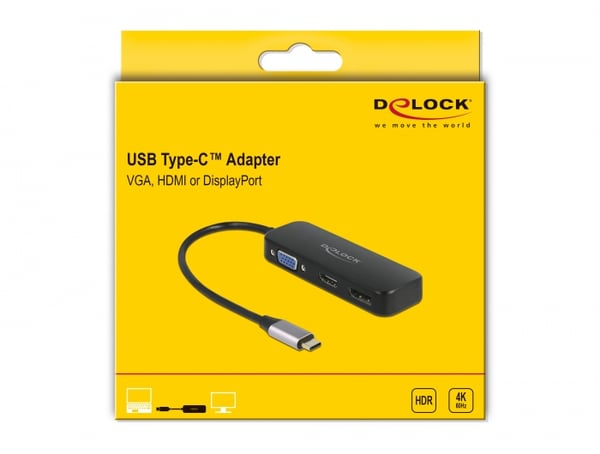 Miniatyrbild 2 av 2: DeLOCK 64156 dockningsstationer för bärbara datorer Kabel Thunderbolt 3 Svart