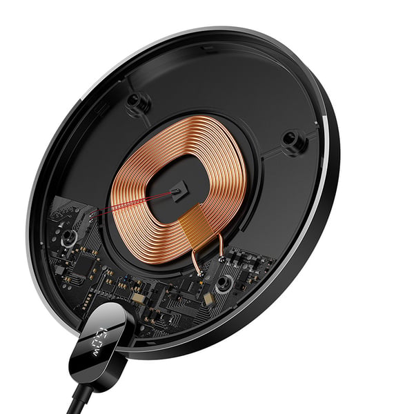 Miniatyrbild 8 av 11: Baseus CCED000001 mobilladdare Hörlurar, Smartphone Svart USB Trådlös laddning inomhus