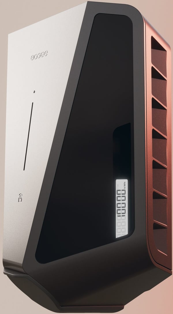 Miniatyrbild 2 av 2: Easee Charge Pro Svart Vägg 3 Inbyggd display