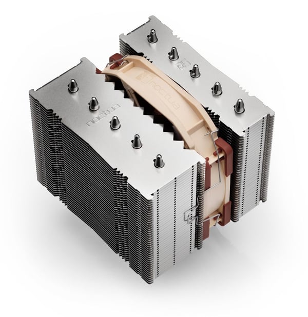 Miniatyrbillede 3 af 7: Noctua NH-D12L Computerkølesystem Processor Luftkøler Aluminium, Beige, Brun