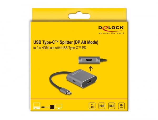 DeLOCK 87805 bilddelare HDMI 2x HDMI