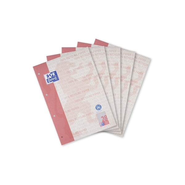 Oxford 400159594 blok og notesblok A4 50 ark Rød