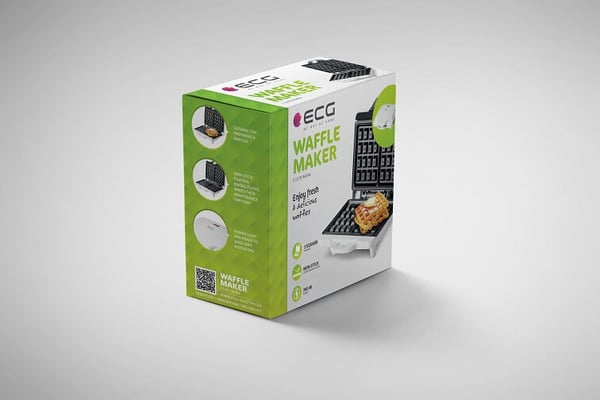 Miniatyrbillede 5 af 5: ECG S 1370 vaffeljern 2 vaffel/vafler 700 W Hvid