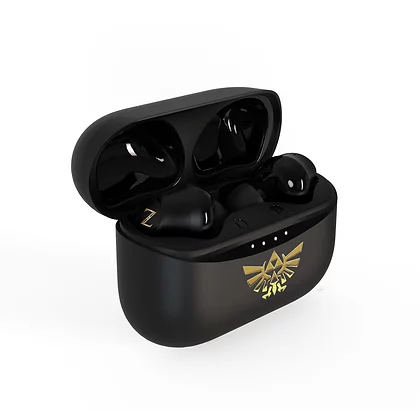 Miniatyrbillede 13 af 15: OTL Technologies Nintendo Legend of Zelda Hovedtelefoner Trådløs I ørerne Opkald/musik Bluetooth Sort