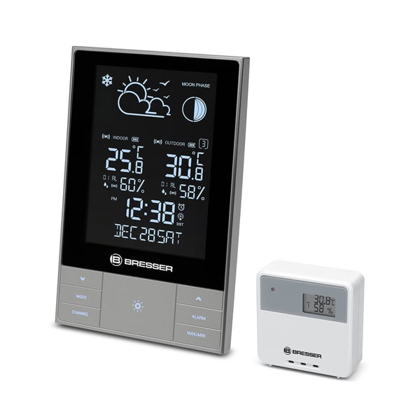 Miniatyrbillede 2 af 8: Bresser Optics ClimateTemp NDV Anthracit, Metallic, Sølv LCD DC/batteri