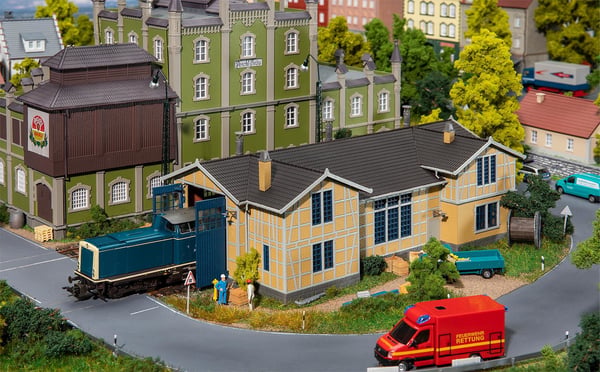 Miniatyrbillede 2 af 3: FALLER 120287 skalamodell dele og tilbehør Lokomotivskur