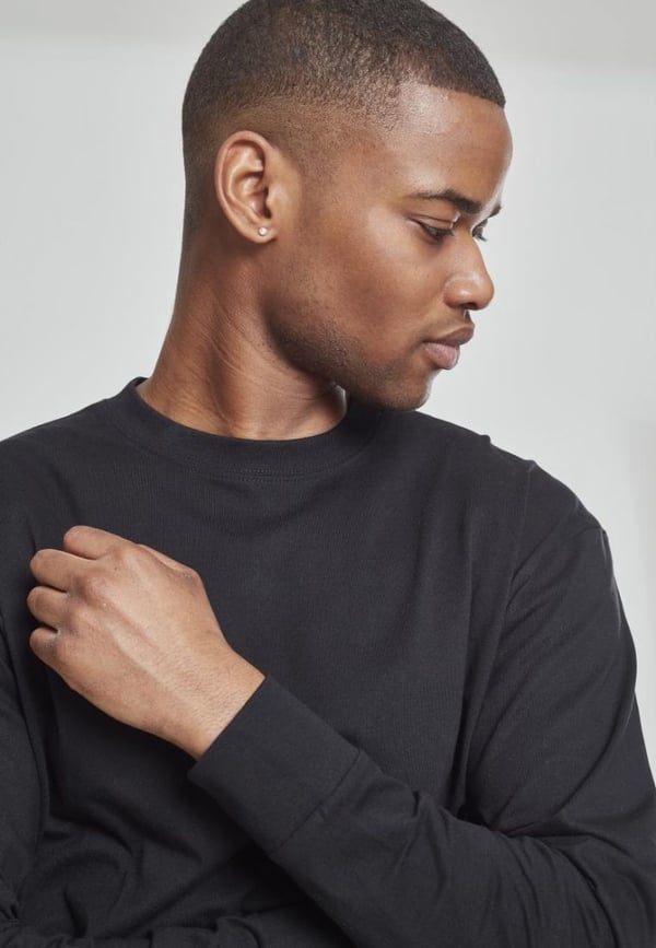 Miniatyrbillede 7 af 8: Urban Classics Tall Tee L/S T-shirt Crew neck Langærmet Bomuld, Viskose