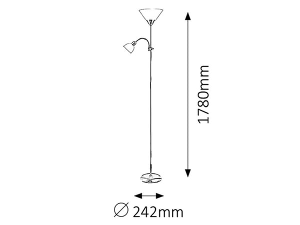 Rabalux 4064 gulvbelysning E27 Halogen 125 W
