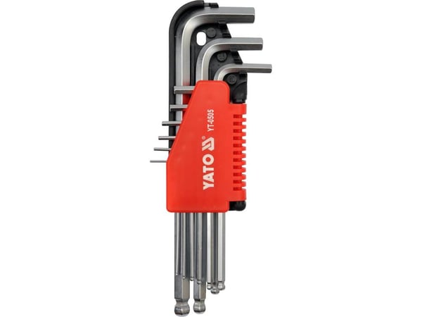 Yato YT-0505 hex-avain L-muotoinen kuusiokoloavainsetti Metrinen 9 kpl