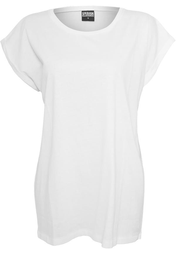Urban Classics Ladies Extended Shoulder Tee T-shirt Rund hals Kort ærme Bomuld, Jersey