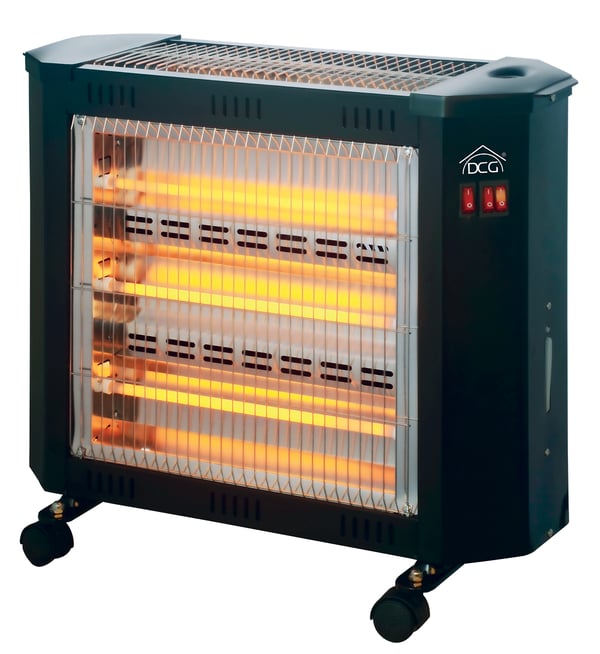 DCG Eltronic SA9624 varmeapparat Indendørs Sort 2000 W Kvarts elektrisk rumvarmer