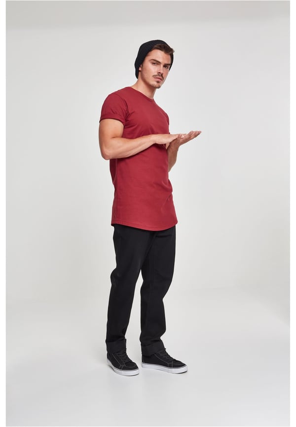 Urban Classics Shaped Long Tee T-paita Pyöreä pääntie Lyhyt hiha Puuvilla