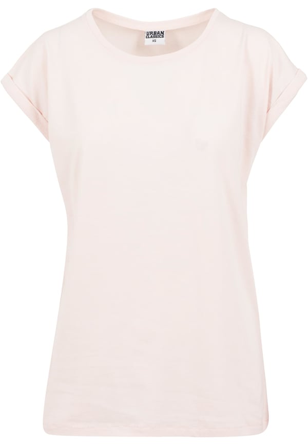 Miniatyrbillede 3 af 8: Urban Classics Ladies Extended Shoulder Tee T-shirt Rund hals Kort ærme Bomuld, Jersey