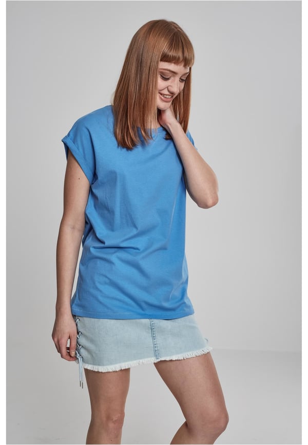 Urban Classics Ladies Extended Shoulder Tee T-paita Pyöreä kaula-aukko Lyhyt hiha Puuvilla, Neulekangas Urban Classics Ladies Extended Shoulder Tee T-paita Pyöreä kaula-aukko Lyhyt hiha Puuvilla, Neulekangas