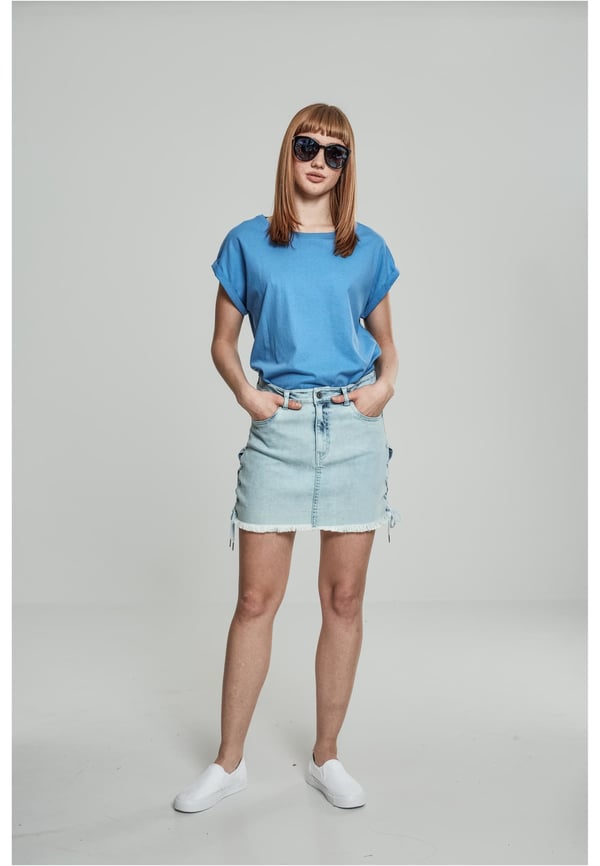 Miniatyrbild 5 av 8: Urban Classics Ladies Extended Shoulder Tee T-tröja Urringad Kortärmad Bomull, Jersey