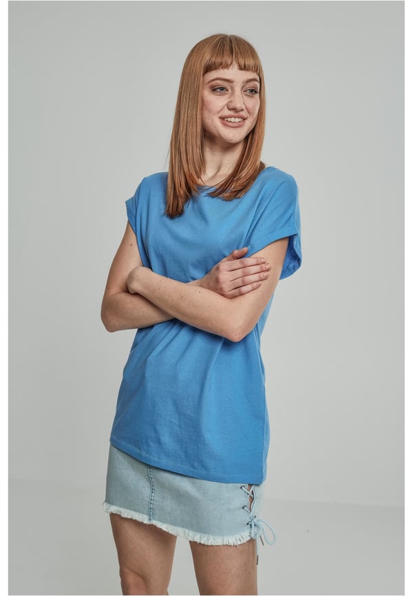 Miniatyrbild 7 av 8: Urban Classics Ladies Extended Shoulder Tee T-tröja Urringad Kortärmad Bomull, Jersey