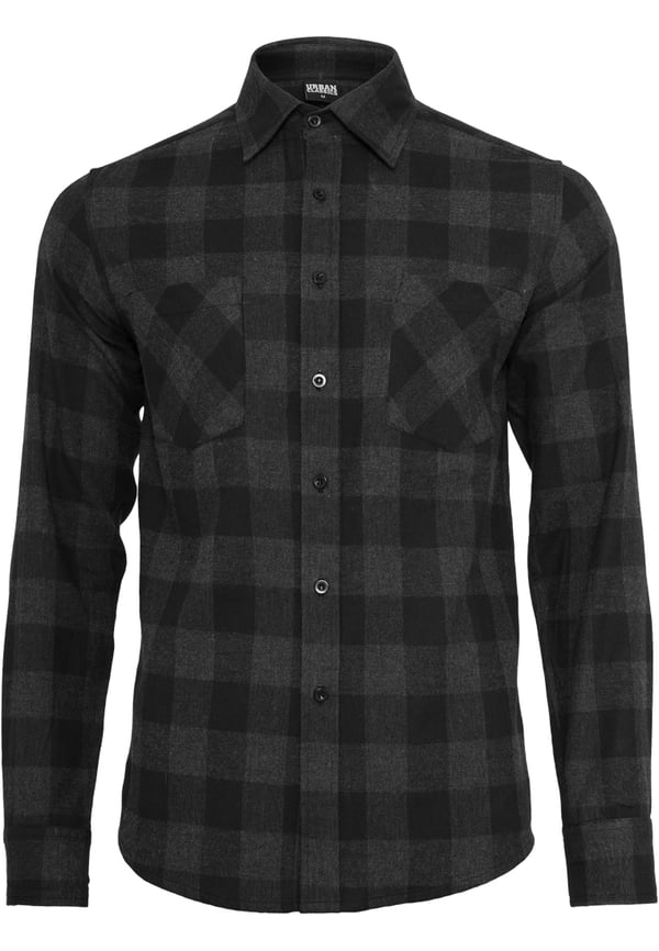 Urban Classics Checked Flanell Skjorte Langærmet Bomuld