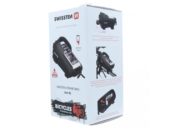 Swissten 65020100 cykeltaske & kurv Ramme Sort