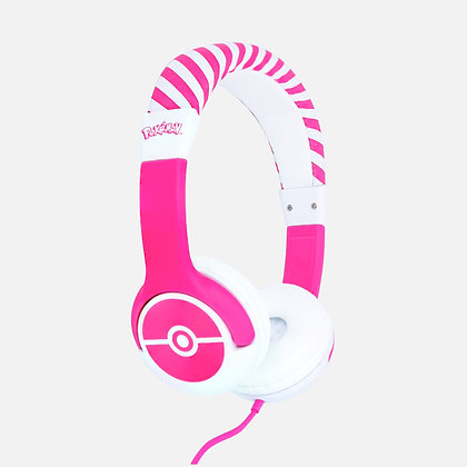 OTL Technologies Pokémon Pokéball Pink Kids Hovedtelefoner Ledningsført Headset Spil Lyserød, Hvid