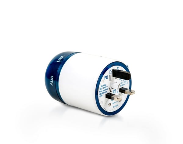 C-TECH TB-270 strømstik adapter Universel Blå, Hvid