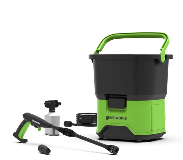 Pikkukuva 1 / 7: Greenworks 5104607 painepesuri Pysty Akku 300 l/h Musta, Vihreä