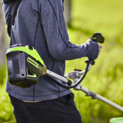 Greenworks GD60BCB 40 cm Batteri Sort, Grøn, Sølv