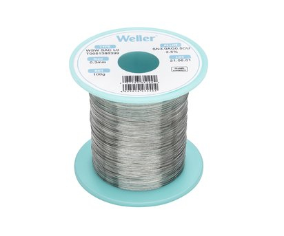 Miniatyrbild 1 av 4: Weller WSW SAC L0 0,3mm, 100g, SN3,0AG0,5CU3,5% Lödtråd