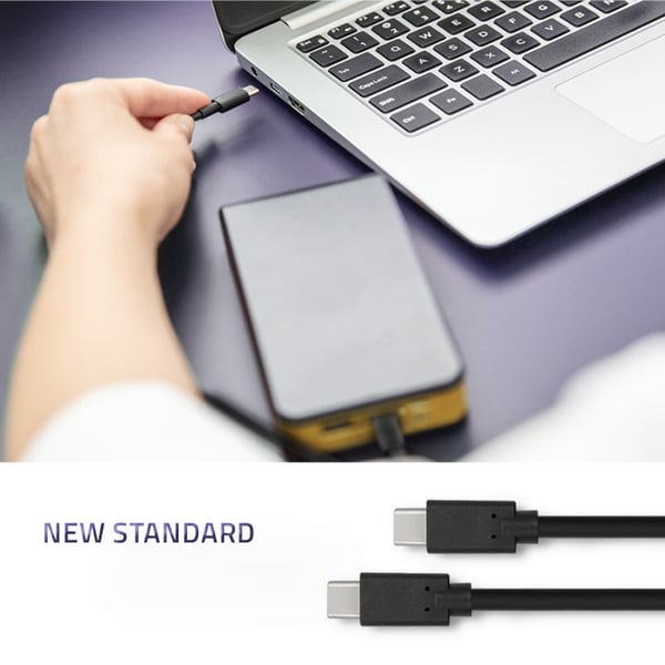 Miniatyrbillede 9 af 9: Qoltec 52352 USB-kabel USB 3.2 Gen 1 (3.1 Gen 1) 2,5 m USB C 5 Gbit/sek. Sort