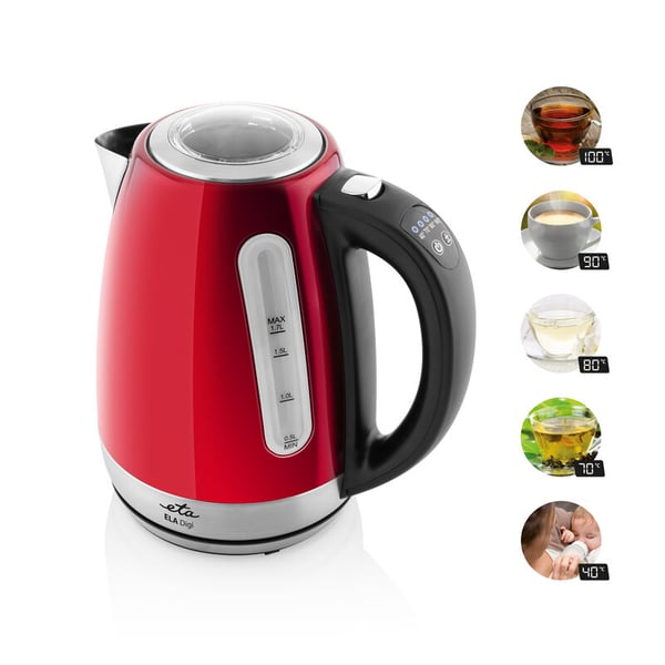 Eta Digi vattenkokare 1,7 l 2200 W Röd