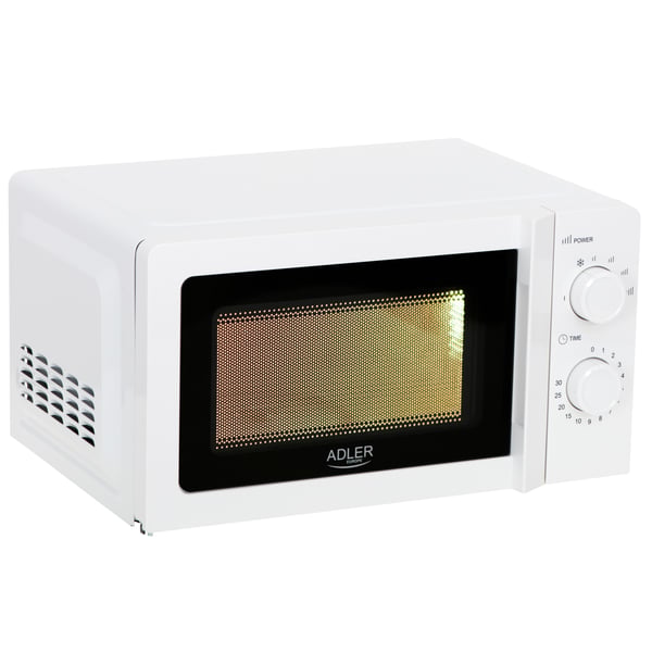 Miniatyrbillede 1 af 8: Adler AD 6205 mikrobølgeovn Hvid Solo mikroovn Bordplade 20 L 700 W