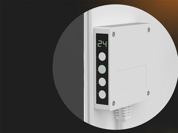 AENO Infrarot Heizkörper Premium Eco Smart LED GH3S 700W WH retail inomhus Grå Infraröd elektrisk värmefläkt