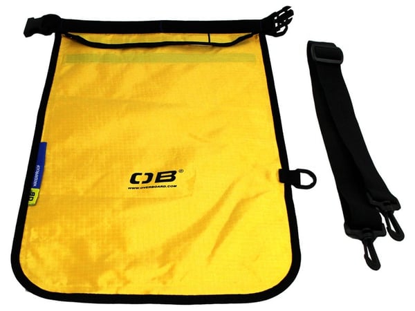 Overboard Waterproof Dry Flat Bag transportkasse til udstyr Lommeetui Gul