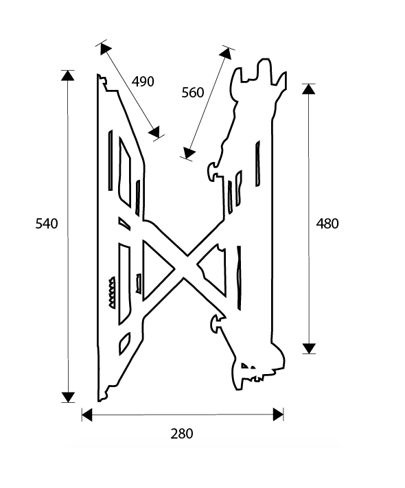 Pikkukuva 2 / 4: DSS OM04510 kyltin näyttökiinnike 152,4 cm (60") Musta