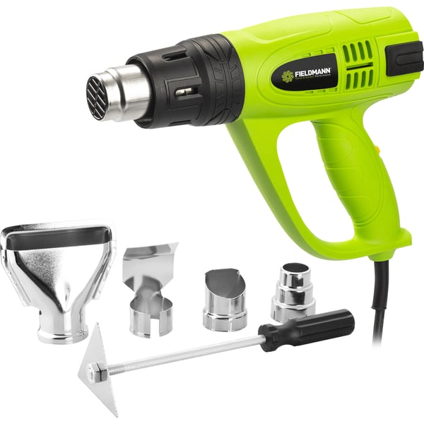 Fieldmann FDHP 202000-E värmepistol Varmluftspistol 500 l/min 600 ° C 2000 W Svart, Grön