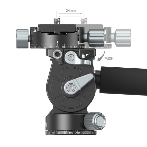 SmallRig 3457 stativhuvuden Svart Aluminium 1/4" Vätska