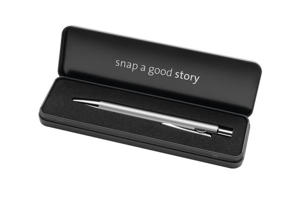 Pelikan Kugelschreiber Snap Metalic K10 Silber im Etui Blå Clip-on udtrækkelig kuglepen Mellem 1 stk