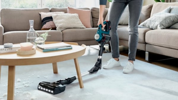 Bosch BSS71125AH stav støvsuger & elektrisk kost 2-i-1 stangstøvsuger Batteri Dry Poseløs Sort, Blå