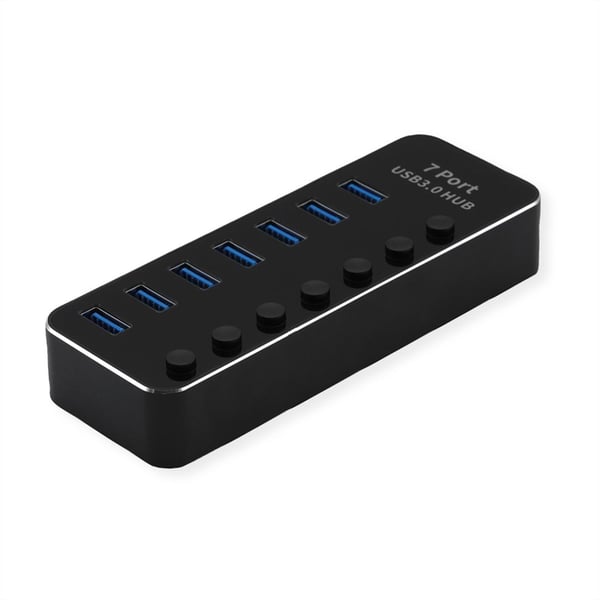 ROLINE 14.02.5057 gränssnittshubbar USB 3.2 Gen 1 (3.1 Gen 1) Type-A 5120 Mbit/s Svart