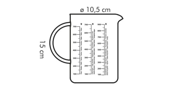Miniatyrbillede 2 af 3: Tescoma 630434 målebæger 1 L Glas