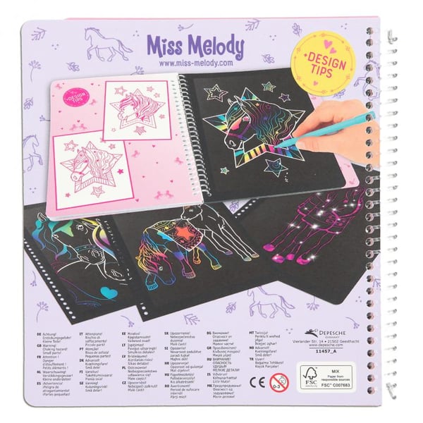 Miniatyrbillede 6 af 7: Depesche Miss Melody Magic-Scratch Book Malebog/album
