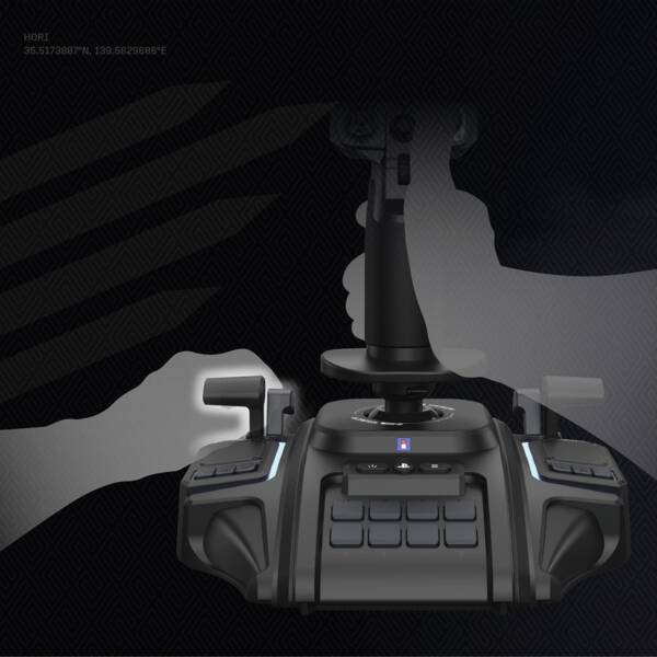 Pikkukuva 7 / 13: Hori Ace Combat 8 – Wings of Theve Musta Fightstick Analoginen PlayStation 4, PlayStation 5, PC