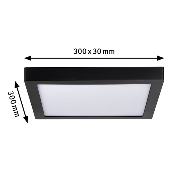 Paulmann WD LED-Panel 22W FIRKANTET / PAULMA ABIA 300MM SORT-MAT 70985